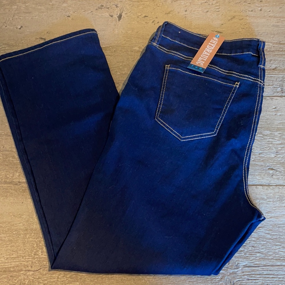 Hydraulic Lola women’s plus size 22 slim boot cut dark jeans